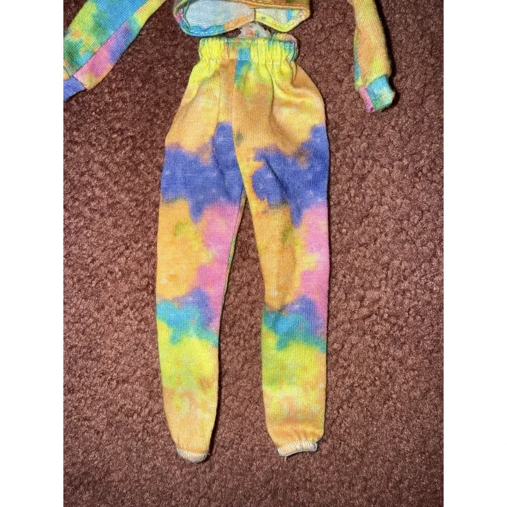 Vintage‎ 1990s Barbie Tie Dye Sweatsuit Set Crop Top & Pants